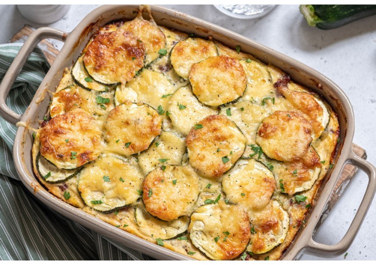 Gratin de courgettes et basilic thaï