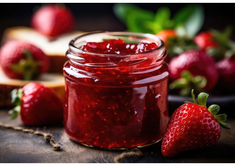 Confiture de fraises au basilic