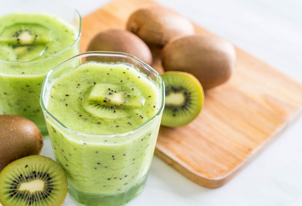 Smoothie pomme kiwi basilic