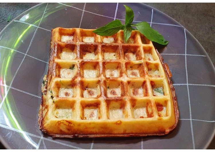 Gaufre Courgettes Lardons